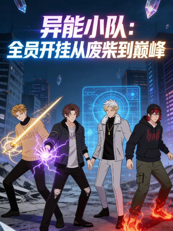 异能小队，全员开挂从废柴到巅峰动态漫画海报