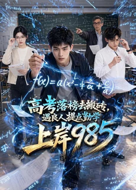 高考落榜去搬砖，遇良人提点勤学上岸海报